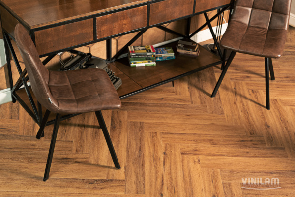 Кварцвиниловая плитка VINILAM PARQUET HERRINGBONE IS11210 Паркет Де Виль